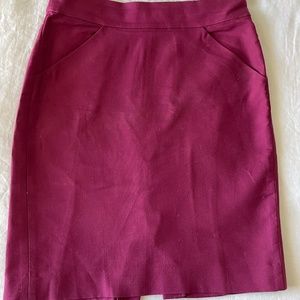 J. Crew Pencil Skirt in Berry Size 2